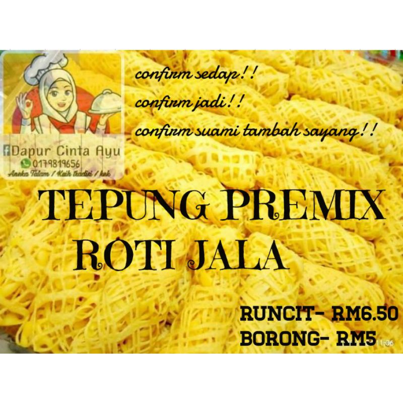 💥CONFIRM JADI💥TEPUNG PREMIX ROTI JALA | Shopee Malaysia