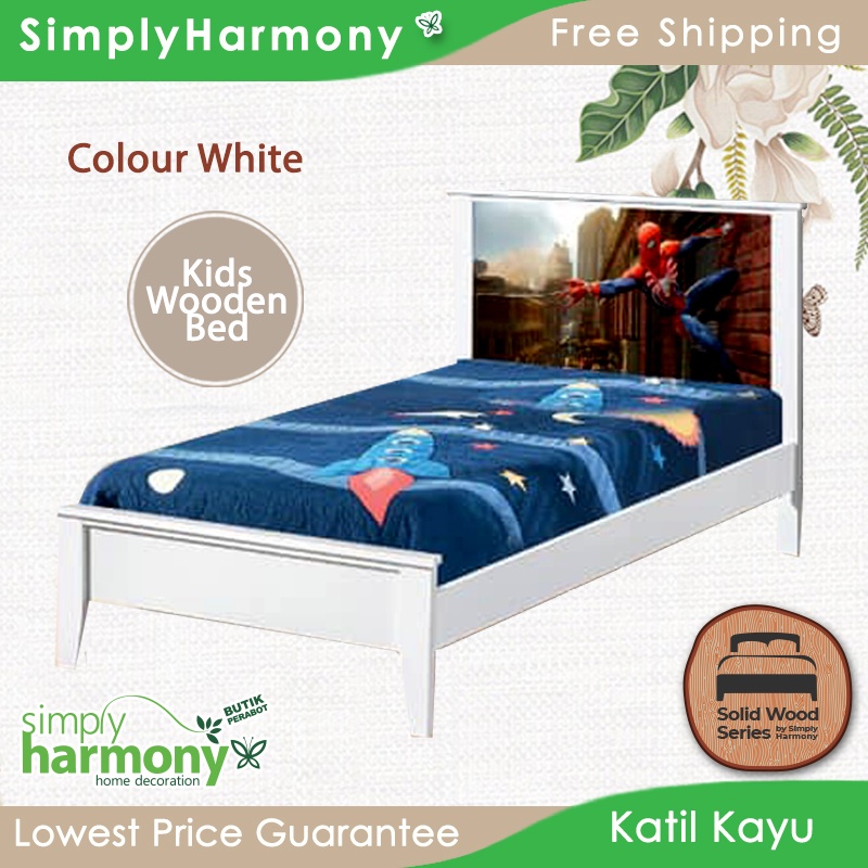 SHSB Kids Series / Wooden Kids Bedroom Set / Single Bed / Spiderman