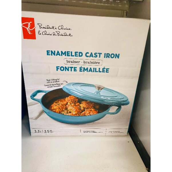 Enameled Cast Iron Braiser by President Choice Shopee Malaysia