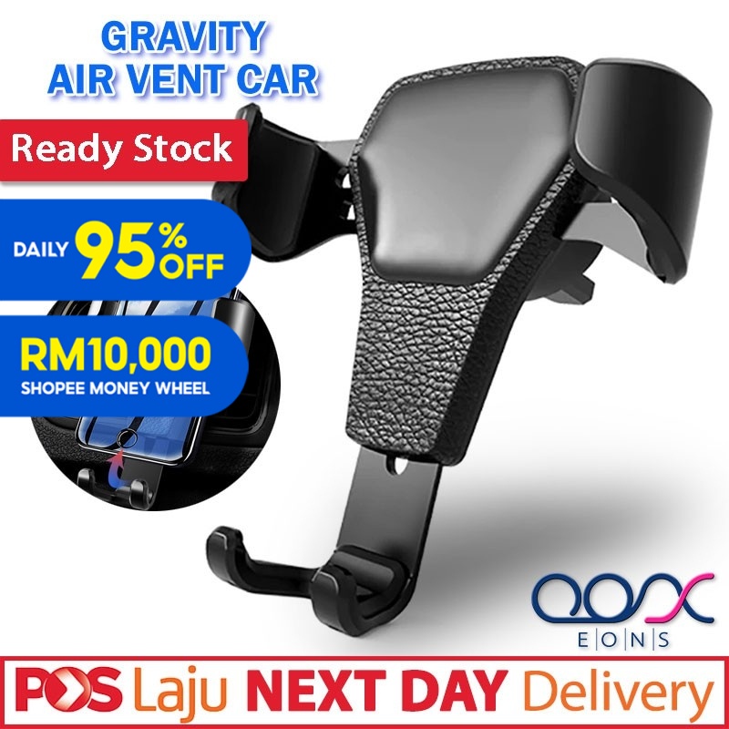 ONE HAND LOCK Car Dashboard Phone Holder Anti Skid Air Vent Car Mount ...