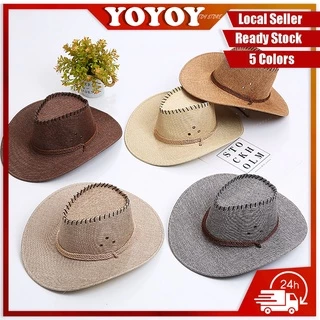 Ready Stock Men topi unisex Women Western Cowboy Hat Japanese