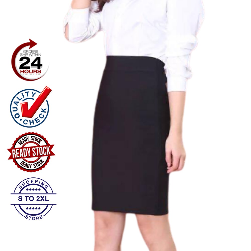 Plain black work clearance skirt