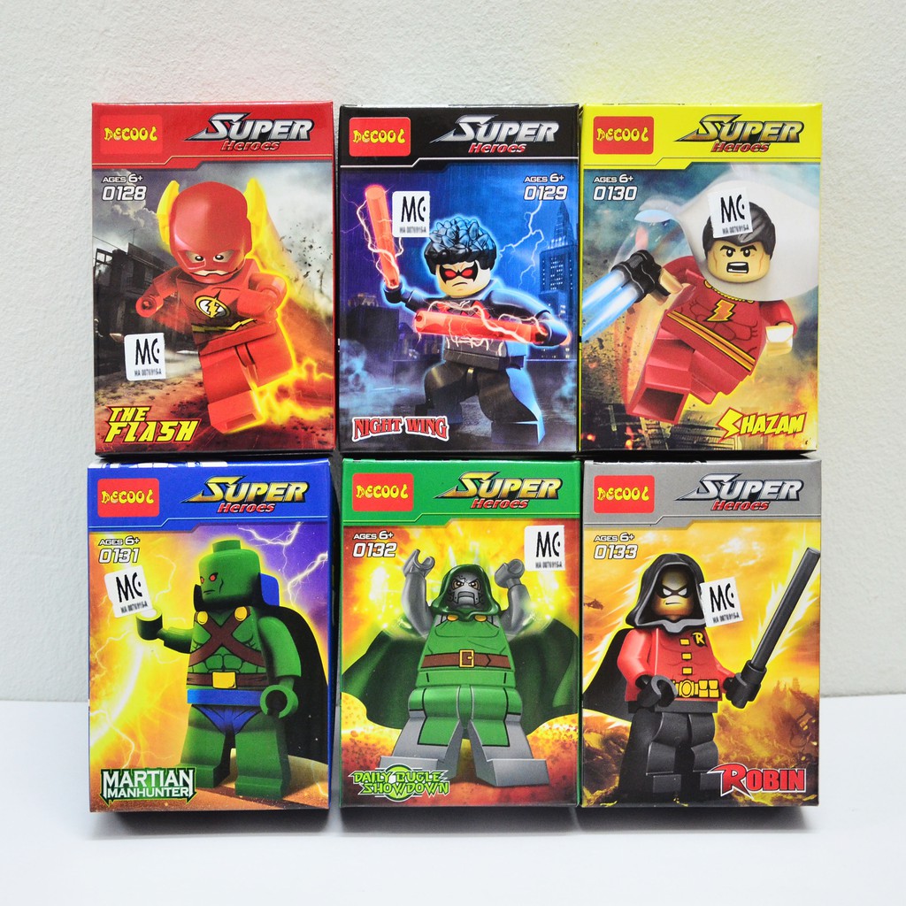 (6 in 1) Superhero Minifigure (Block bootleg) | Shopee Malaysia