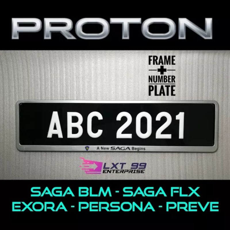 1Pc Proton Frame and Number Plate ( SAGA BLM SAGA FLX EXORA PERSONA ...
