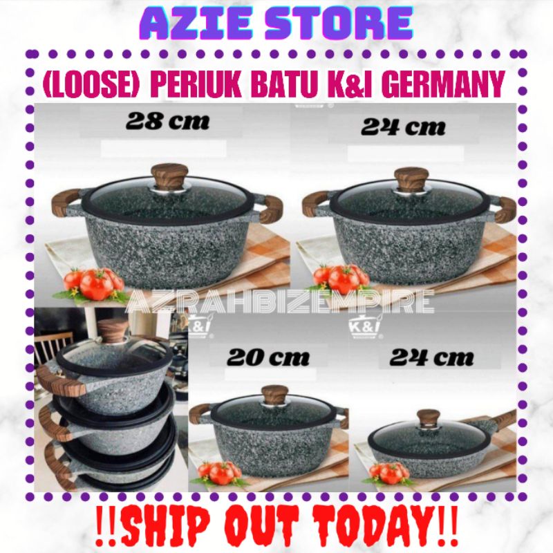 HOT! (LOOSE/1 POT ONLY) PERIUK BATU K&I GERMANY / STONE GRANITE DIE