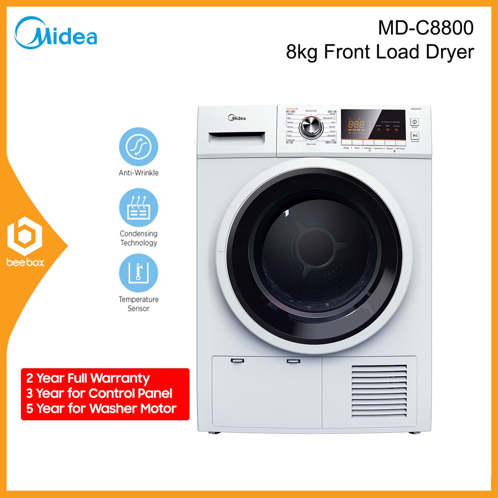 Midea Dryer MDC8800 8KG Temperature And Humidity Sensor Condenser