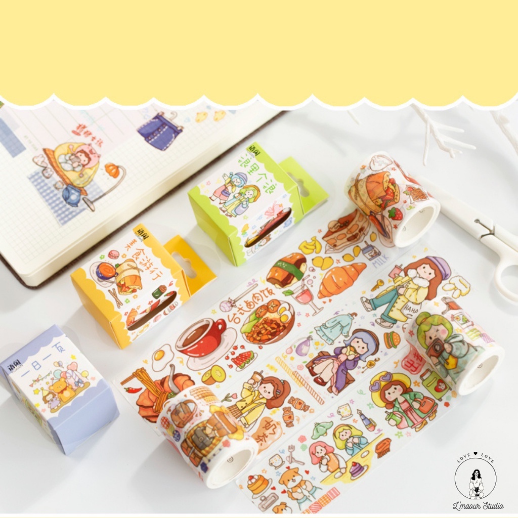 Yu Xian A Guo Holiday Series Decoraction Tape Sticker | Shopee Malaysia