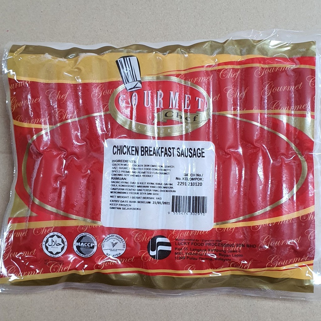 1Kg 46pc+ Premium Gourmet Chef Chicken Breakfast Sausage Sosej
