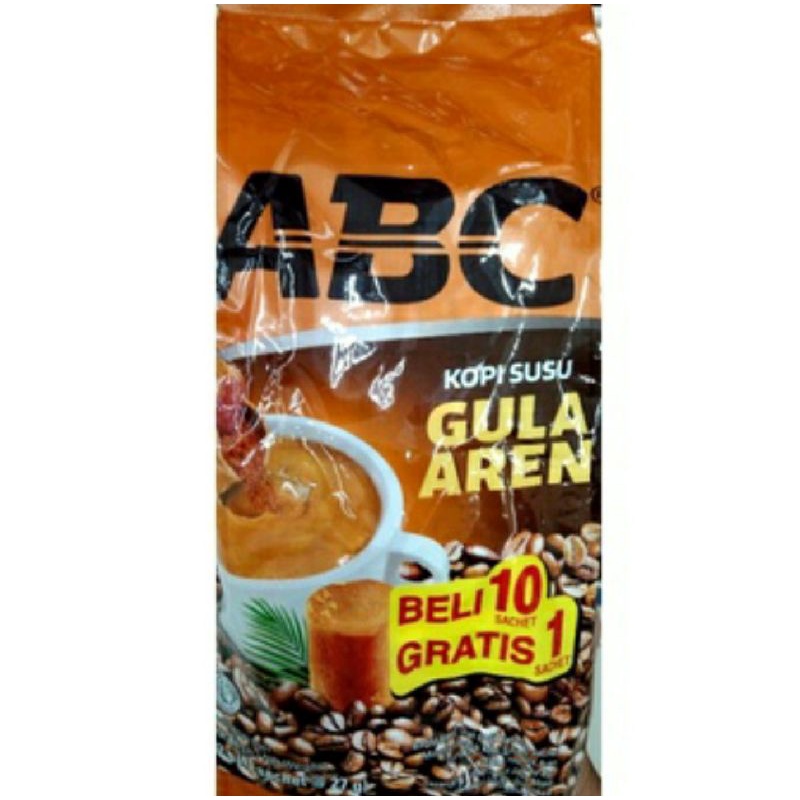Abc Coffee Milk Palm Sugar pack 10 Sachets+1 sachet 27g | Shopee Malaysia