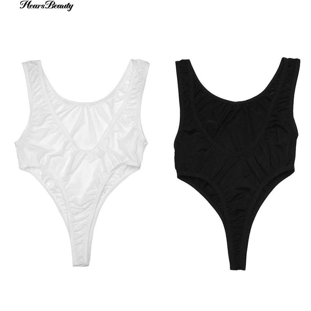 Women Onepiece Bikini Seethrough Underwear Bodysuit Swimsuit Shopee