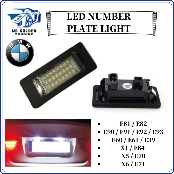 2pcs LED Number License Plate Light No Error 18SMD LED lamp for