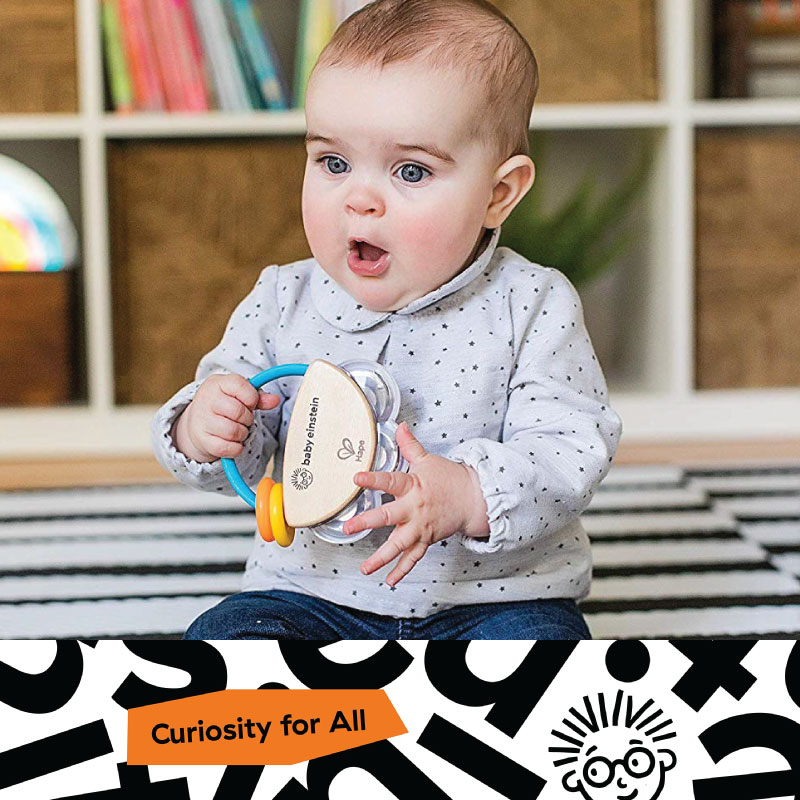 Hape Baby Einstein 12011 Tiny Tambourine Baby Rattle Music Toy Shopee