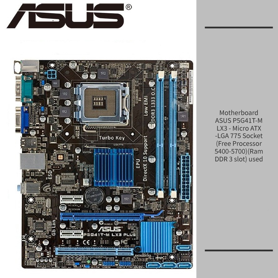 Motherboard ASUS P5G41TM LX3 micro ATX LGA775 Socket (Free