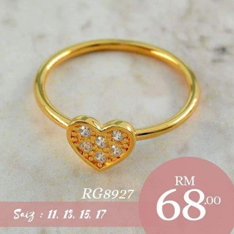 ORIGINAL ZHULIAN Cincin Saduran emas 999/24k by Zhulian RG5077 | Shopee ...