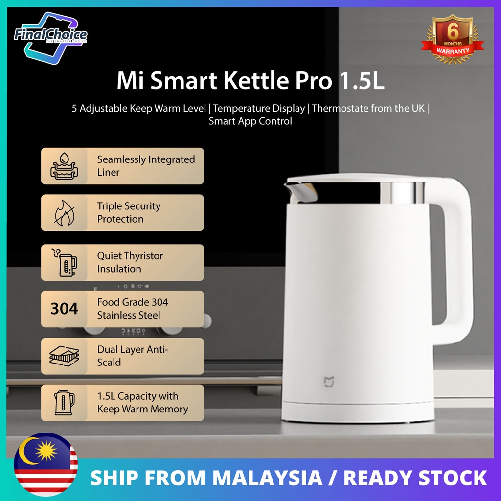 Xiaomi Mi Smart Kettle Pro/Mi Electric Kettle/Mijia Smart Kettle 1A 1.5L  Stainless Steel Jug Home Kitchen Appliance