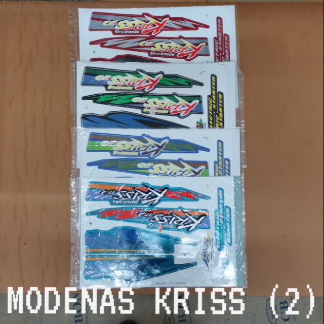 MODENAS KRISS 1 (2) BODY STICKER SET - DECAL MOTORCYCLE STRIPE MOTOR ...