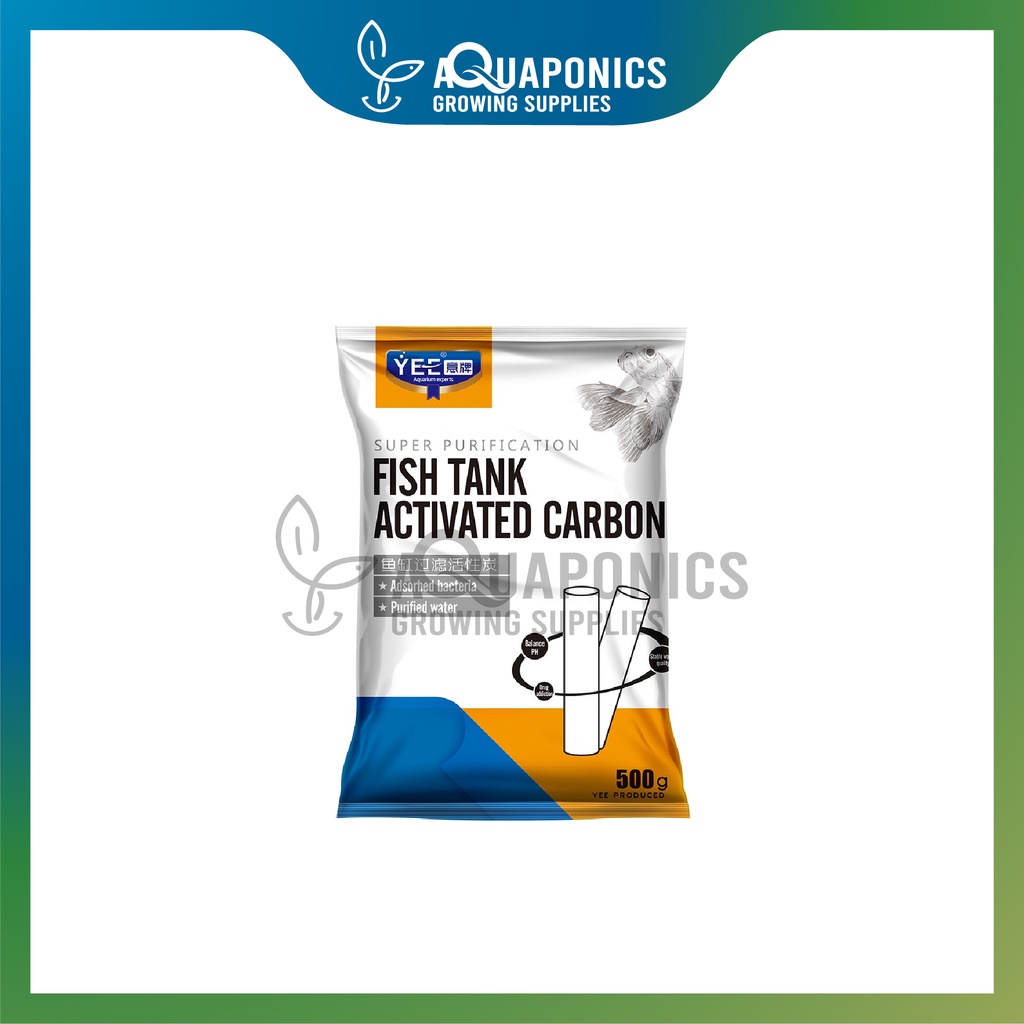 YEE Columnar/Nutshell Activated Carbon 500g Aquaponics Filtration Bio ...