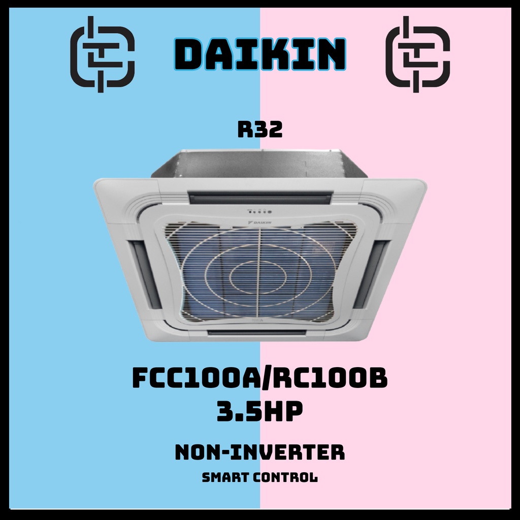 Daikin Ceiling Cassette Non Inverter R32 Smart Control 35hp Fcc100arc100b Shopee Malaysia 6579