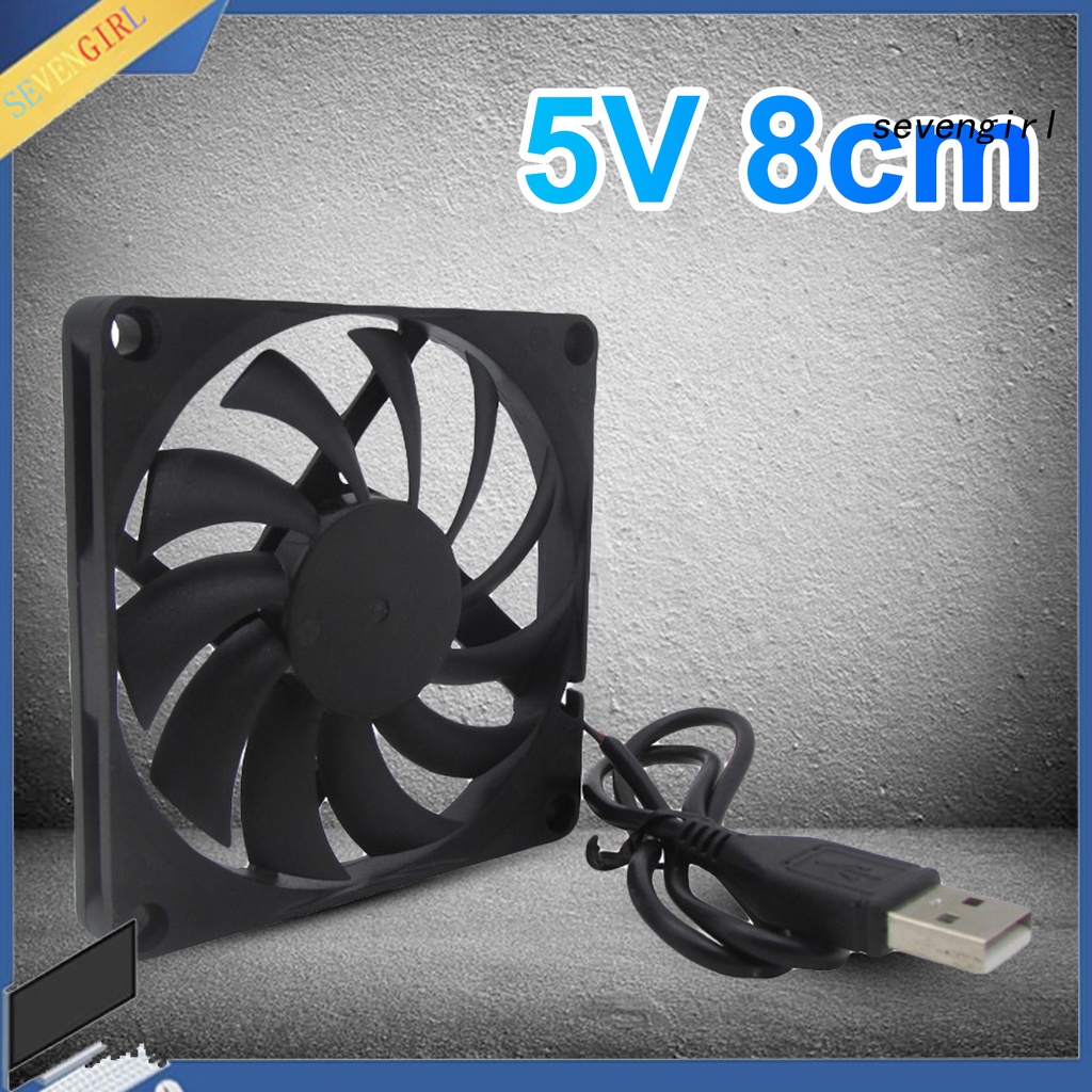 SEVCooling Fan USB Connector Universal 5V 8cm Router Computer Case