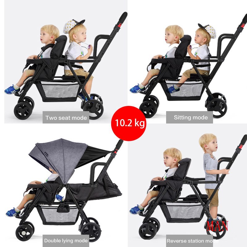 Two seater baby outlet stroller