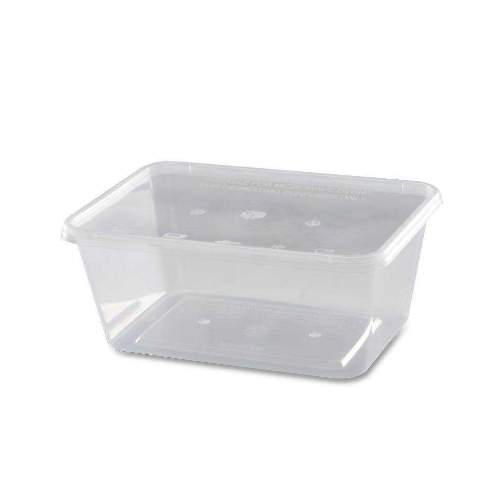 RECTANGULAR DISPOSABLE PLASTIC FOOD CONTAINER WITH LID/SQ1000 /SQ1500 ...