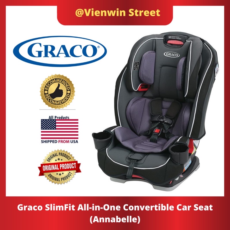 Graco SlimFit AllinOne Convertible Car Seat, Annabelle Shopee Malaysia