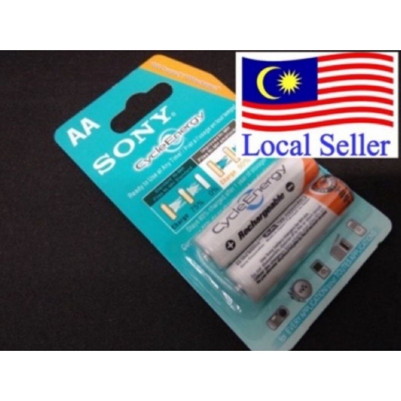 Sony Aa Rechargeable Battery Pcs Per Card Shopee Malaysia