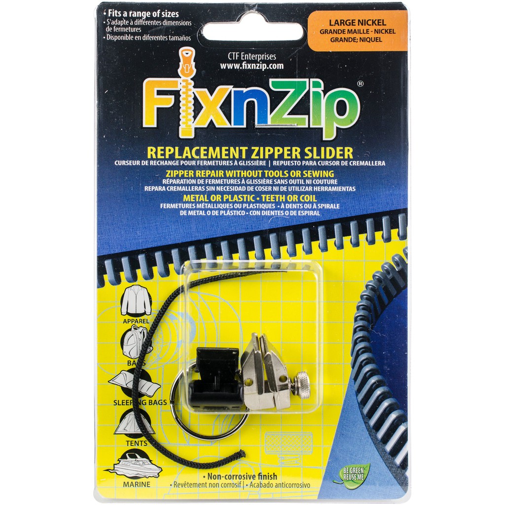 FixnZip Zipper Repair Kit Large 8-10