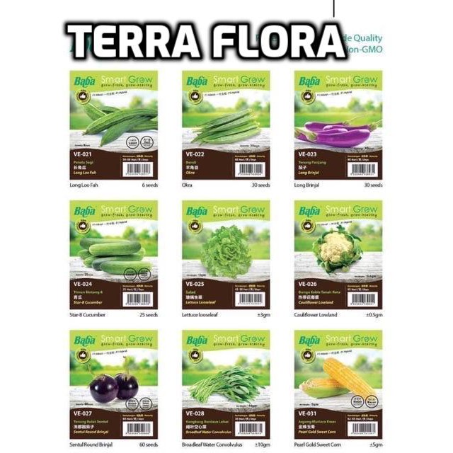 BABA SMART GROW SEED (ASSORTED VEGETABLES SEEDS & FRUIT SEEDS, BIJI ...