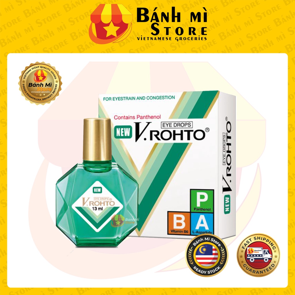 V.ROHTO EYE DROPS 🇻🇳 | Chai nhỏ mắt V.ROHTO | V.ROHTO眼药水 13ML | Shopee ...