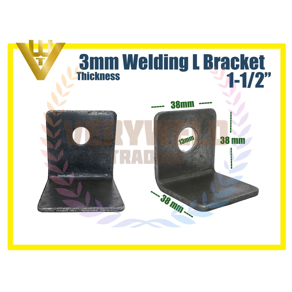 VERYWELD 3mm Welding L Bracket / Angle Bracket Besi / L Shape Bracket ...