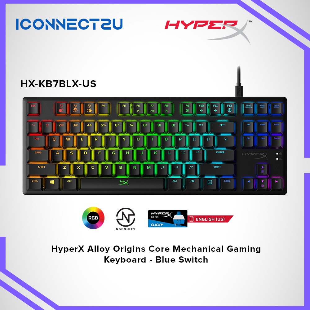 HyperX Alloy Origins Core Gaming Mechanical Keyboard - Blue Switch (HX ...