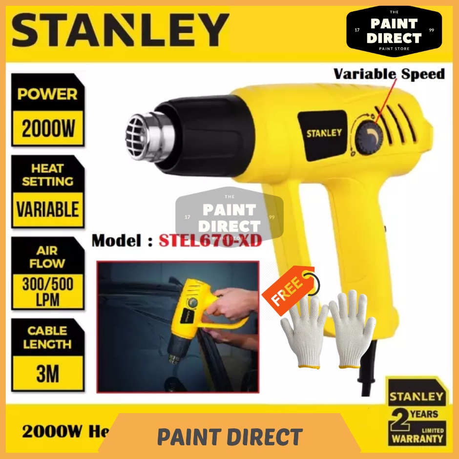 STANLEY STEL670 Heat Gun Hot Air Gun Blower 2000W Shopee Malaysia