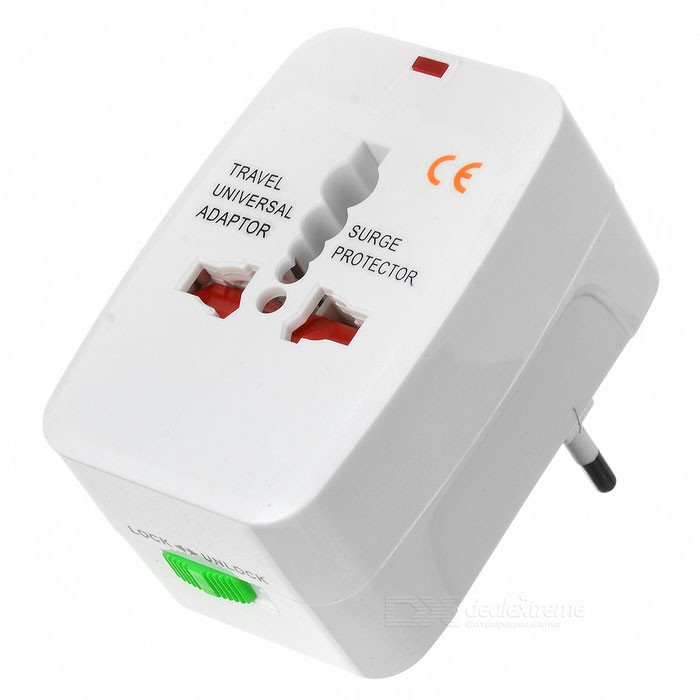 Universal Travel Power Adaptor with Surge Protection | Shopee Malaysia