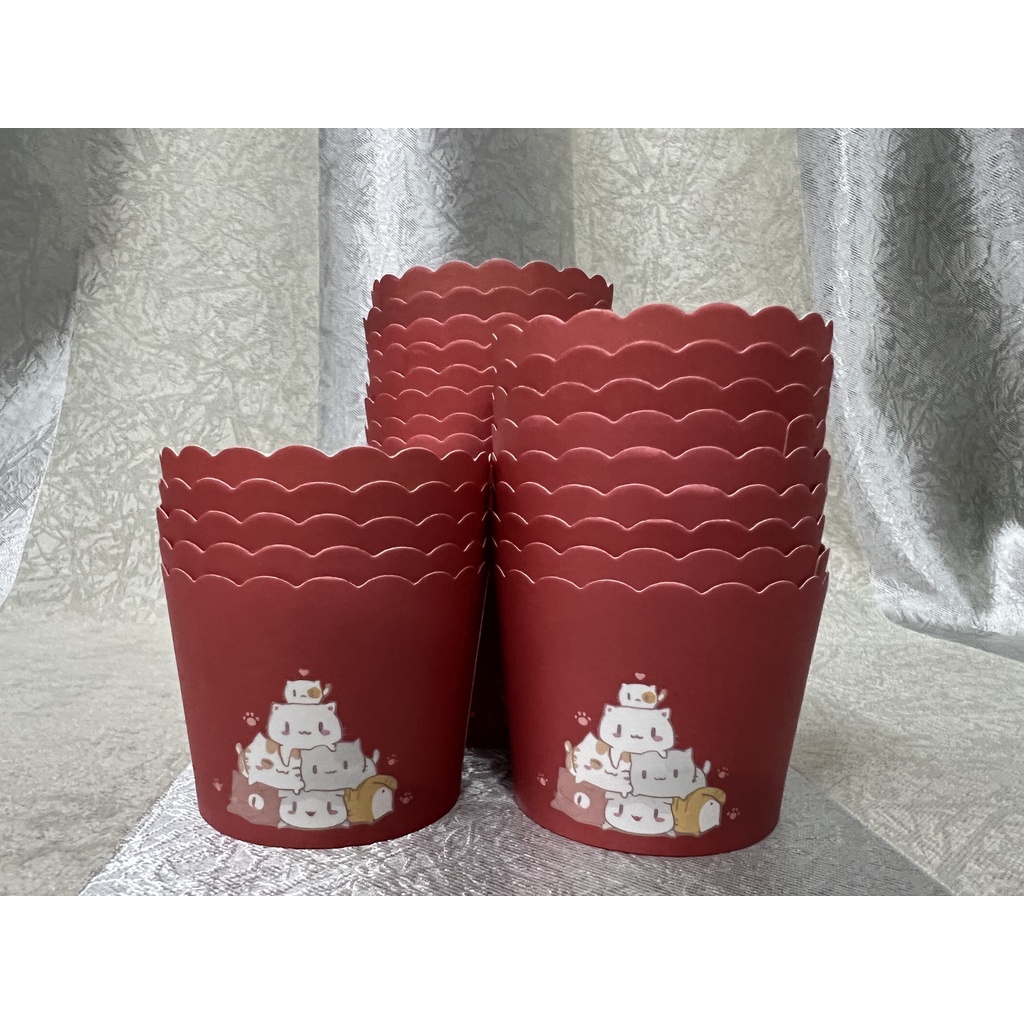 50+- pcs/Roll Colorful Small Paper Cup for Muffin Cup Bekas Kek CupCake ...