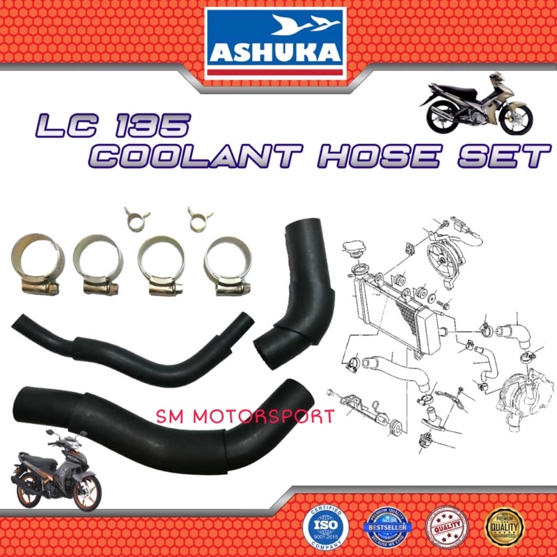 LC135 V1 V27 COOLANT HOSE SET RADIATOR ASHUKA HIGH QUALITY Shopee