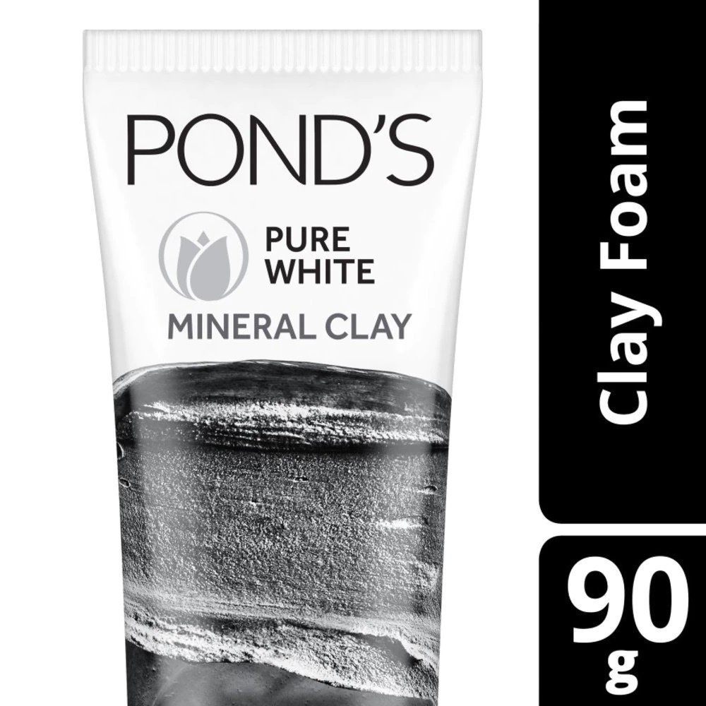 PONDS Pure White Mineral Clay Face Cleanser Scrub 90g(W) Shopee Malaysia
