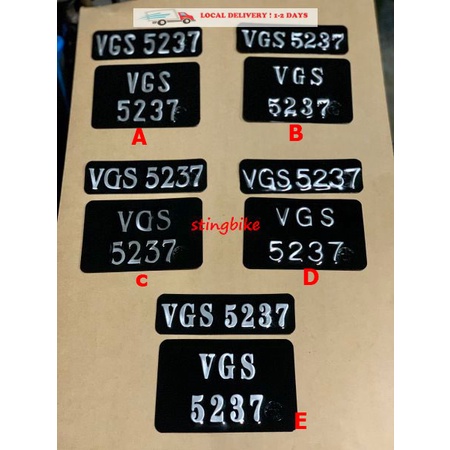 plate ketuk classic plate number cafe racer bobber tracker chopper easy ...