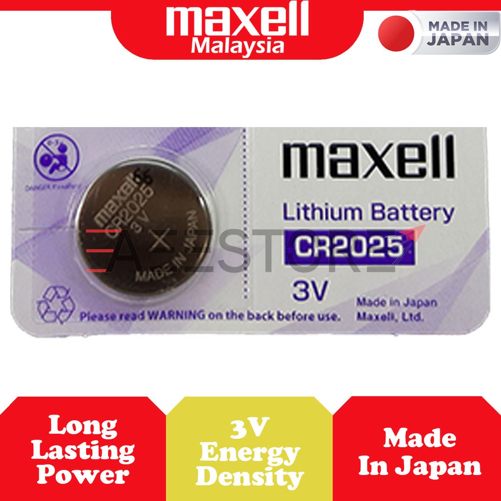 (Original) Maxell CR2016 / CR2025 / CR2032 3V Lithium Battery Coin Cell ...