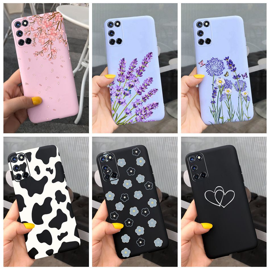 For OPPO A78 2023 Case Stylish Love Heart Milk Cow Candy Painted