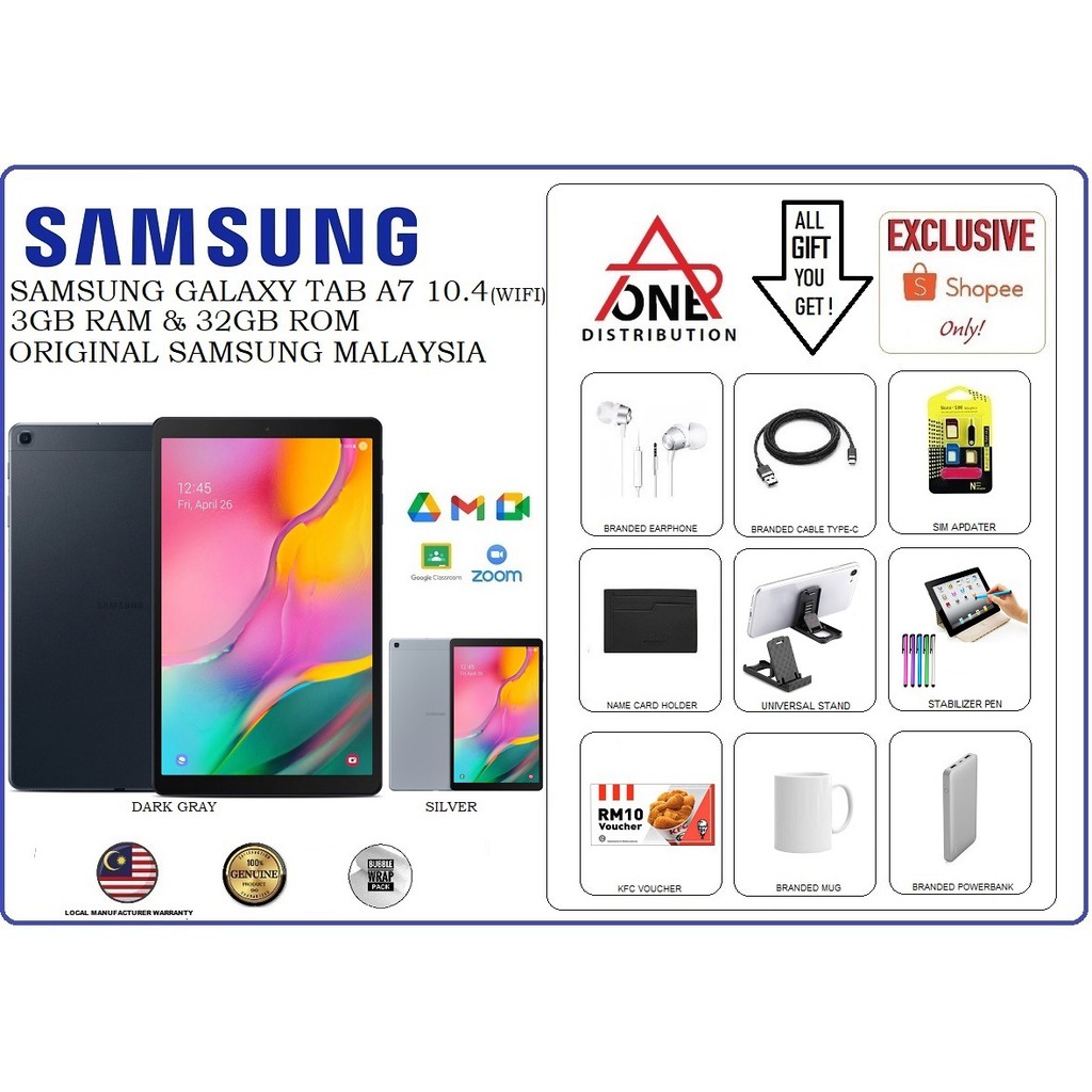 Samsung Galaxy Tab A7 T500 [ 3GB RAM + 32GB ROM ] (100% Original ...