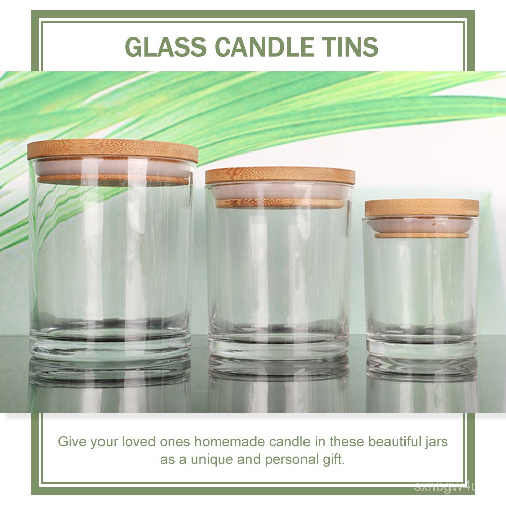 Candle Glass Jar Holder Tealight Scented Jars Candlestick Stand Crystal
