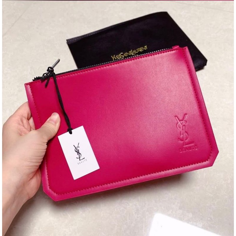 Ysl hot hot sale pink clutch