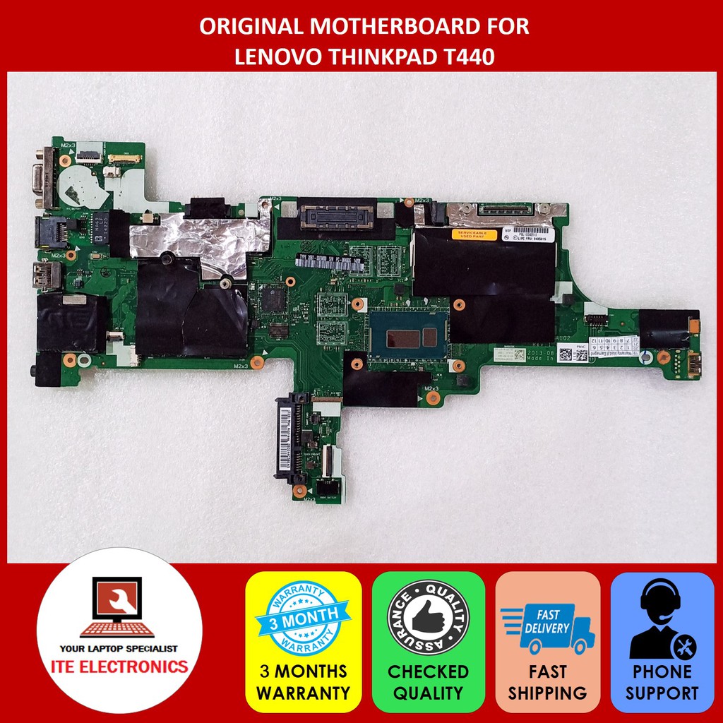 Original Lenovo Thinkpad T440 Motherboard Nm A102 Rev 1 0 Shopee