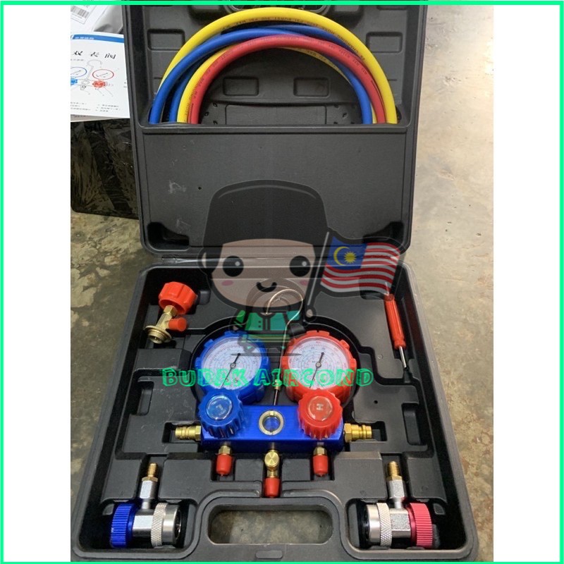 air cond gas meter manifold gauge air condition set BAC Shopee Malaysia