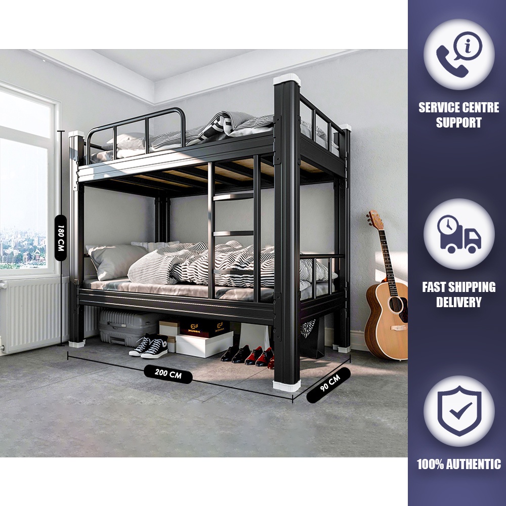 QB HP051 Double Decker Steel Bed Frame Heavy Duty Extra Thick Steel ...