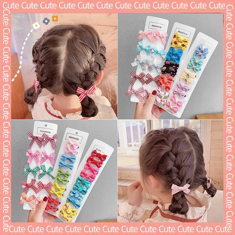 510 Pcs Korean Cute Cartoon Small Hair Clip Set Does Not Hurt Hair