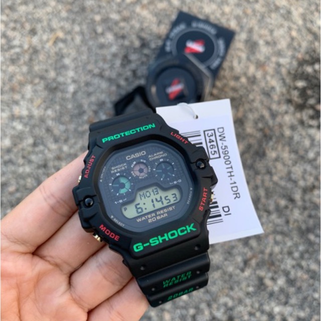 100 ORIGINAL CASIO G SHOCK DW 5900TH 1 TAPAK KUCING RASTA