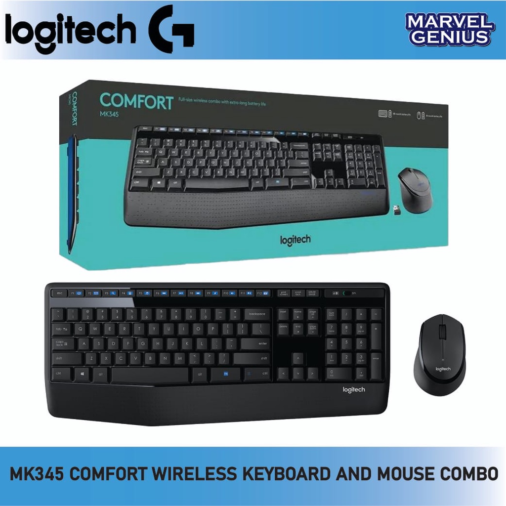 Logitech MK345 Wireless Keyboard + Mouse Shopee Malaysia