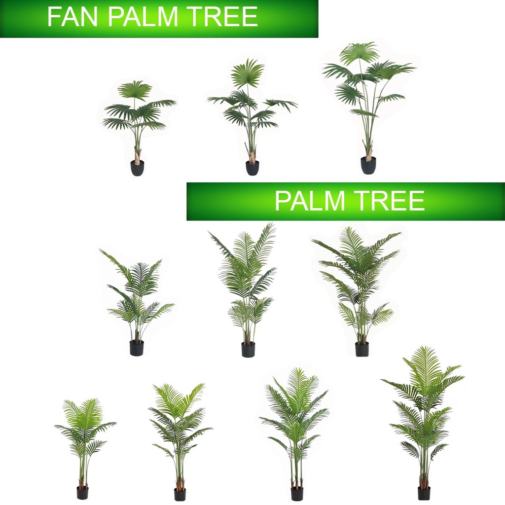 Fan Palm Tree Palm Tree Pokok Sawit Artificial Plant | Shopee Malaysia